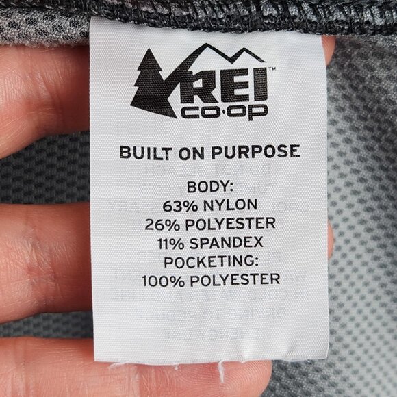 REI Pants Womens 22W Gray Hiking Stretch Belted Zip Pockets Semi Fitted Cargo - Picture 16 of 16
